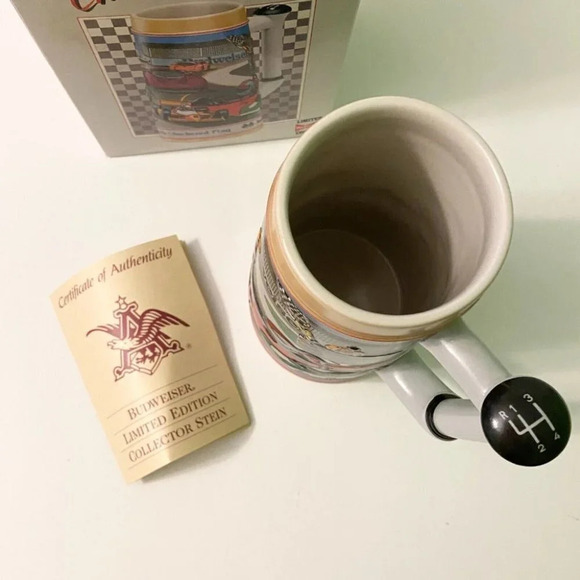 Vintage 1991 Anheuser Busch Budweiser Stein Chasing the Checkered  Flag Racing - Picture 8 of 12